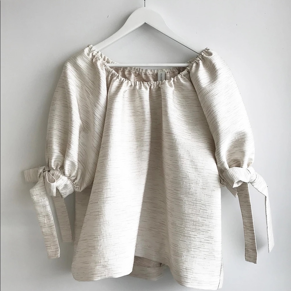 Eliza Faulkner IVORY BROCADE SALLY TOP